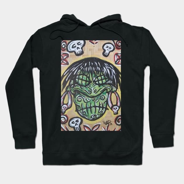 shrunken head trophy head Hoodie by Voodoobrew